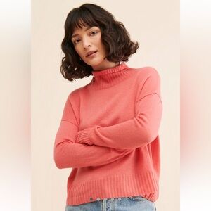 Free People Poppy Cashmere Turtleneck in light grey